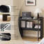 Table pliante avec tablette de rangement, bureau d'ordinateur pliable de 32,6 pouces pour les petits espaces, petit bureau d'écriture pour chambre à coucher, bureau à domicile et appartement, noir