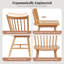 Chaises de salle à manger latérales en bois massif Windsor avec dossier à broche (naturel)-329283291