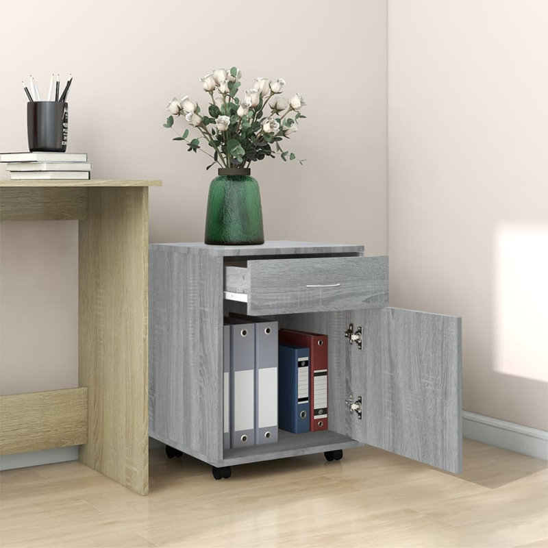 Giulianna 1 -Drawer Filing Cabinet, Grey Sonoma