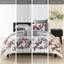 Housse de couette et taie décorative - coton, motif à losanges, motif floral de cerisier 100%, surdimensionné, fermeture à boutons, lavable