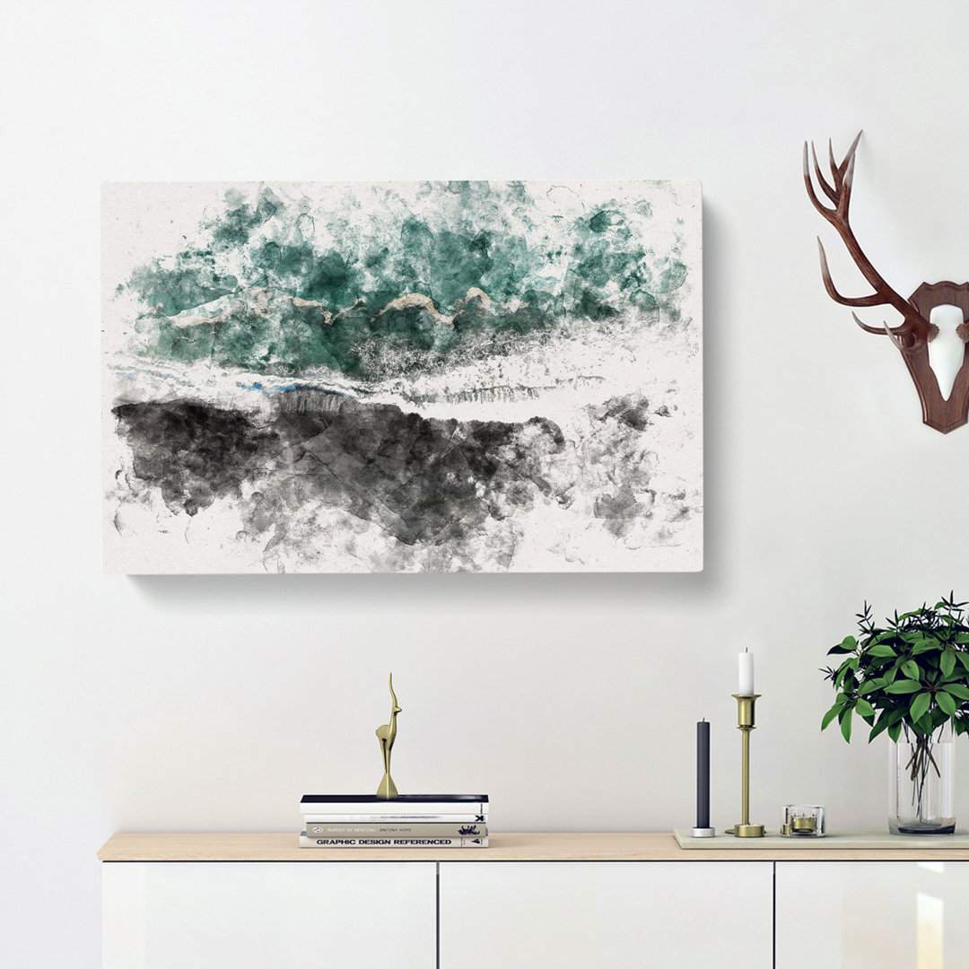 Above The Black Sand Beach In Iceland - Wrapped Canvas
