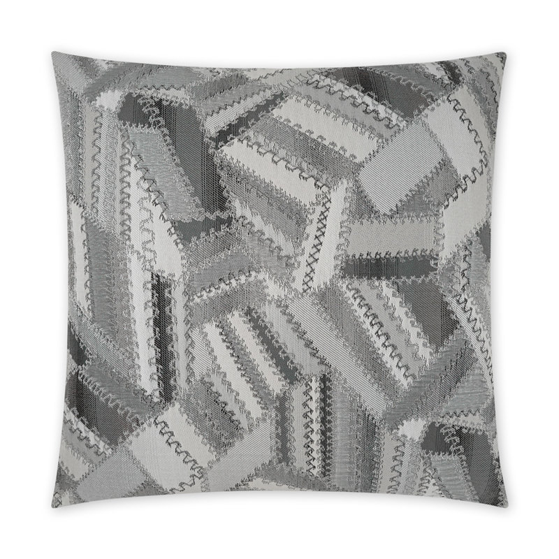 Coussin décoratif Carissa, Gris anthracite, Carré 22 po