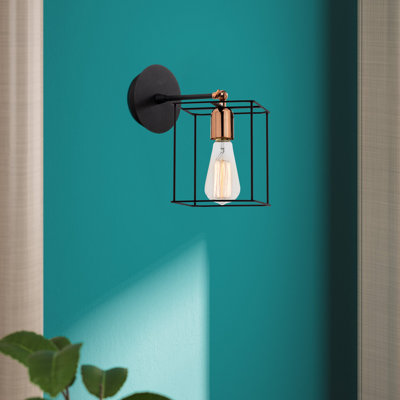 Applique murale à intensité variable 1 lumière Henkel - noir / cuivre Henkel