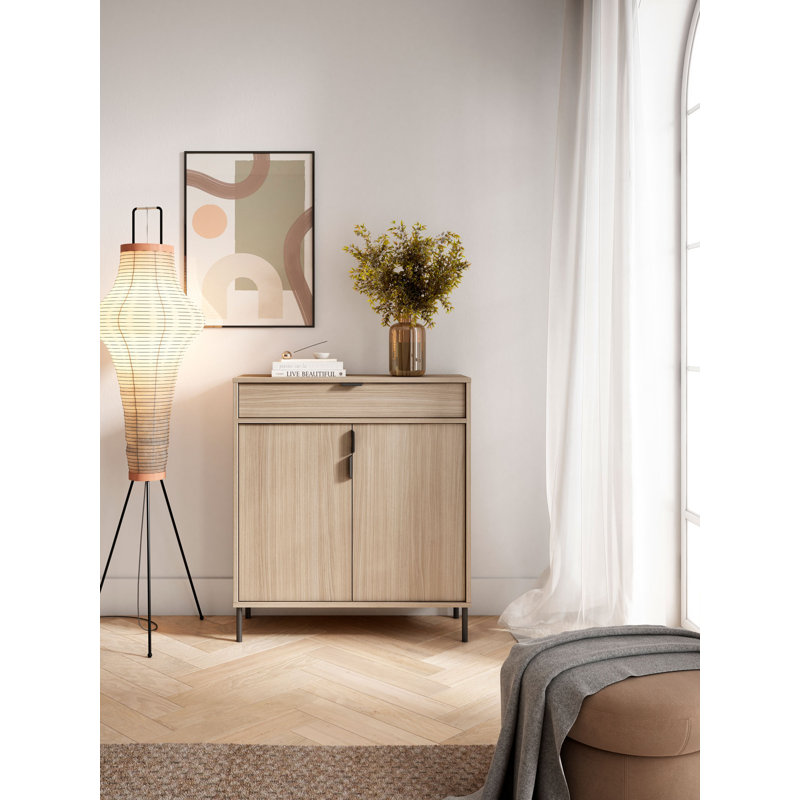 16 Pair Shoe Storage Cabinet, Walnut