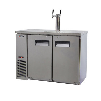 Kegco 20 Cubic Feet Dual Tap Half Barrel (Full Size) Freestanding Kegerator with Door Lock and
