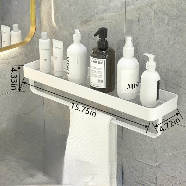 Lizanne Drill & Screw Mount Shower Shelf Rebrilliant