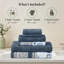 Ensemble de serviettes en jacquard réversible 6 fils et serviettes de bain en fil réversible moderne 100% coton Modern-964179154
