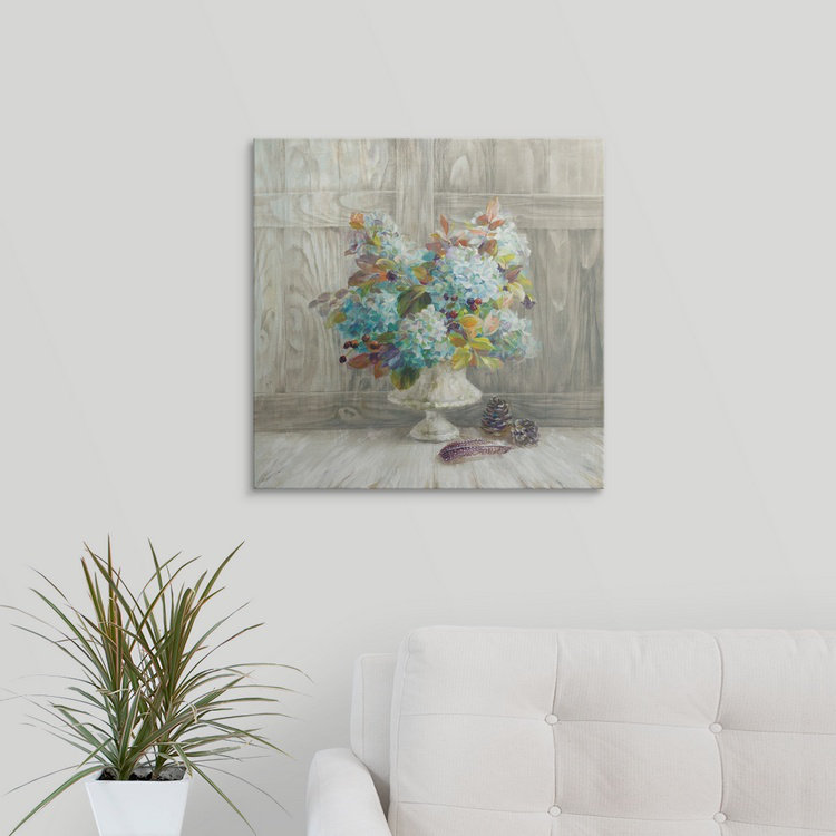 «Heldana Rustic Florals», impression Danhui Nai, H 35 po x l 35 po x P 1,5 po, Toile