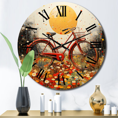 Bicycle Pedals of Time IV - Transportation Wall Clock
