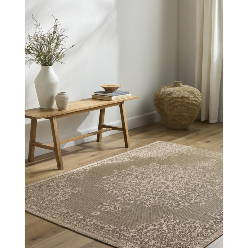 Tapis tissé à la machine Azarah SDR2300, Rectangle 6 pi 7 po x 9 pi