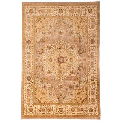 Tapis taupe Peshawar Oushak 9 pi 9 po x 14 pi 2 po