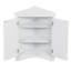Armoire de maison blanche triangulaire avec tablettes de rangement réglables pour optimiser l'espace-1643311339