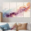 Sea of Tranquility Subtle Retro Pastels II - Encre liquide, art mural abstrait, 4 pièces-394154992