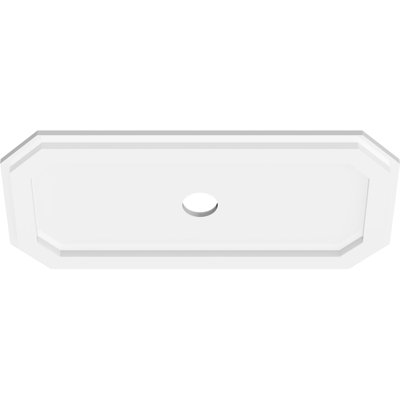 22"W x 11"H x 2"ID x 7 1/2"C x 1"P Emerald Architectural Grade PVC Contemporary Ceiling Medallion