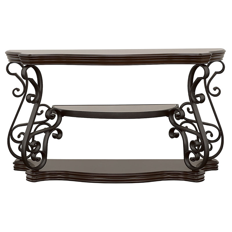 Gretta Merlot 2-Shelf Sofa Console Table