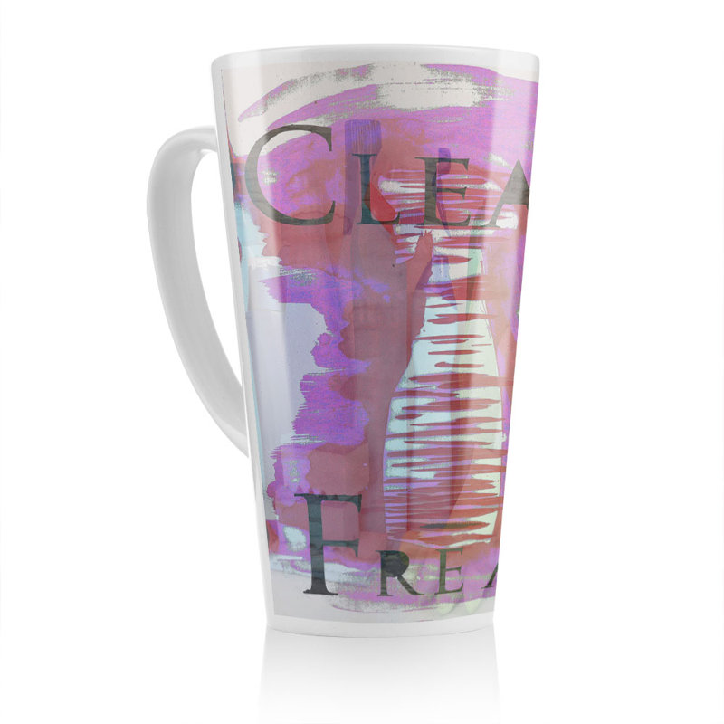 Clean Freak Latte Mug, Pink