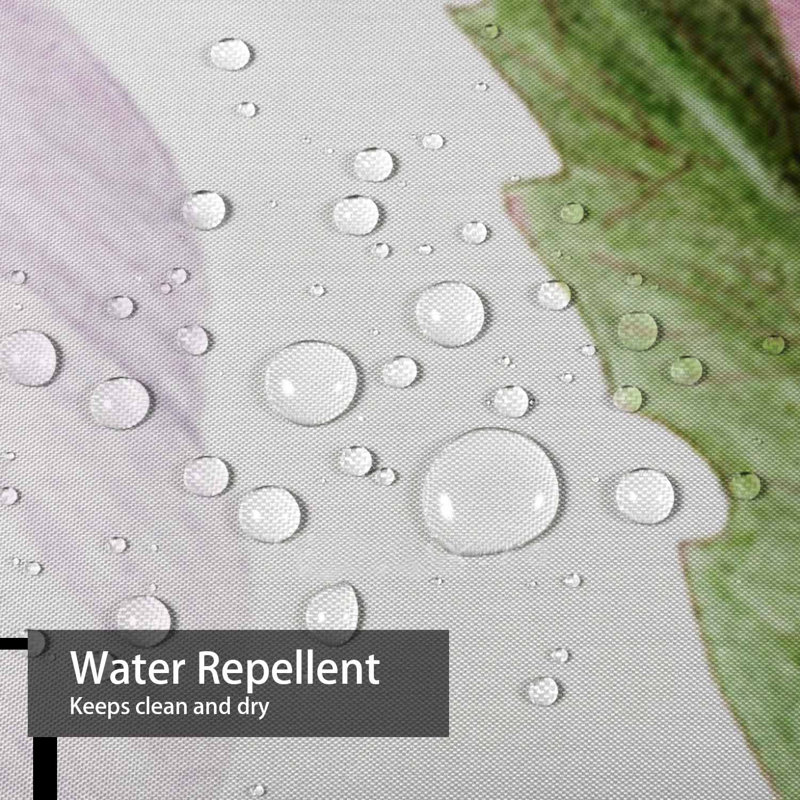 Rideau de douche avec 12 crochets Watercolor Hellebore, L 72 po x l 72 po