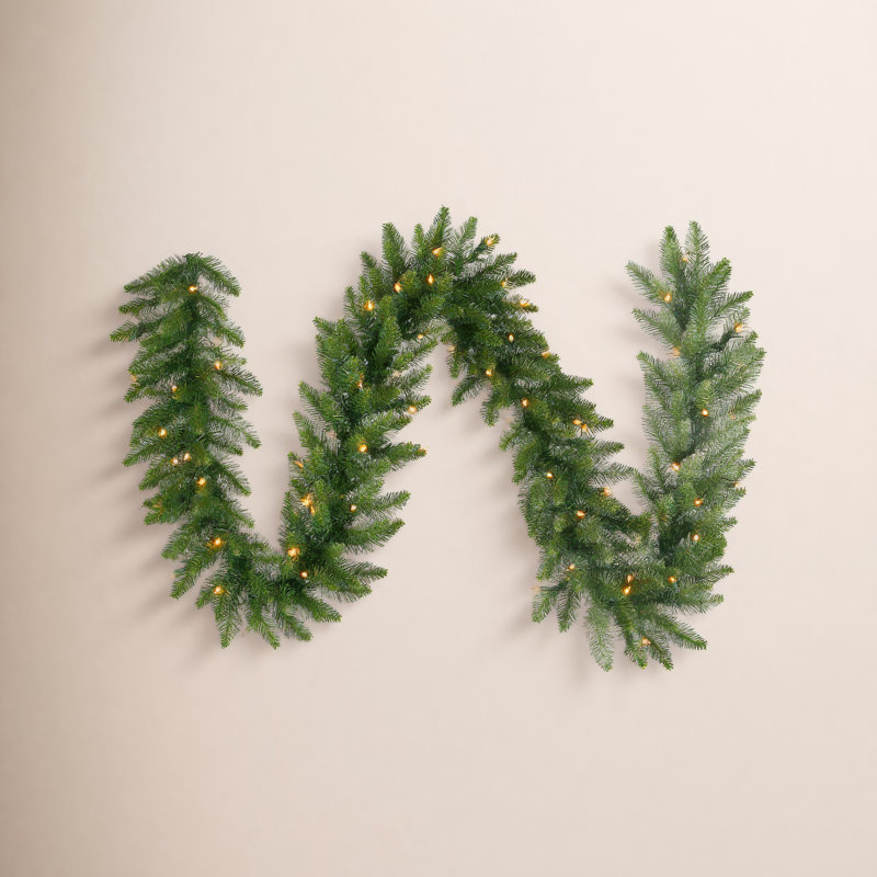 Peabody 600 " Pre-Lit Mixed Greenery Garland