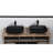 Rectangular Bathroom Sink In Matte Black With Attractive Look - 14.38"L X 22.25"W 4-3/8"H Glass Vessel 4-3/8"H, Elegant