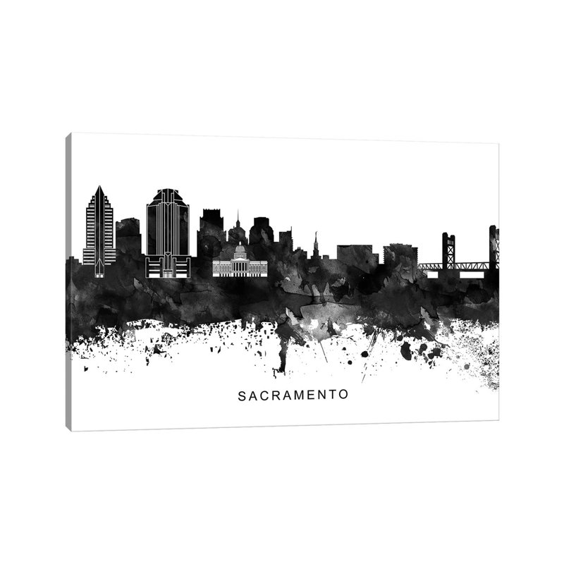 Sacramento Skyline 1 Piece Wrapped Canvas Wall Art, 101.6 cm H x 66.04 cm W
