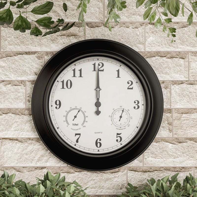 indoor outdoor clock thermometer combo