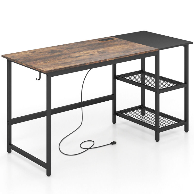 Deldrah Metal Base Computer Desk