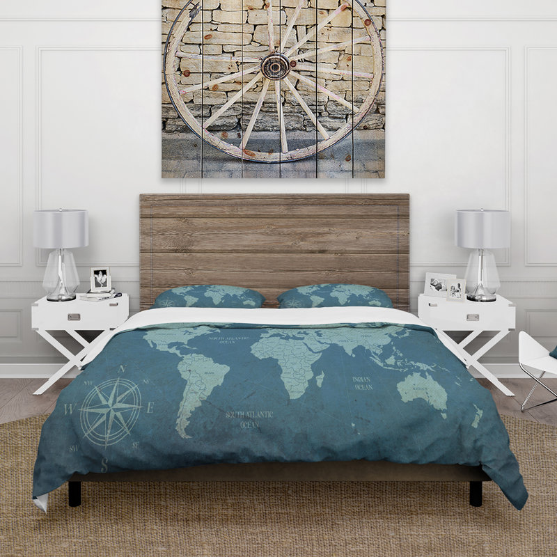 Reversible Duvet Cover Set, King Duvet Cover + 2 Shams