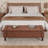 60" Faux Leather Storage Ottoman Bench-1996277455