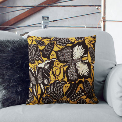 Butterfly Design Square Throw Cushion