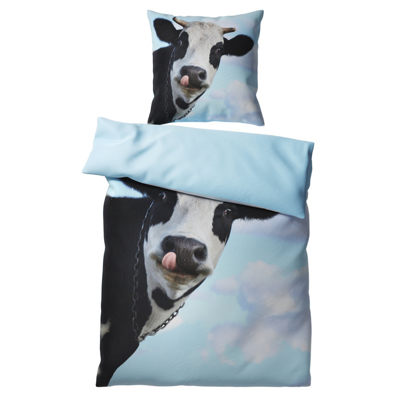 Cotton No Pattern Duvet Cover Set with Pillowcases Included