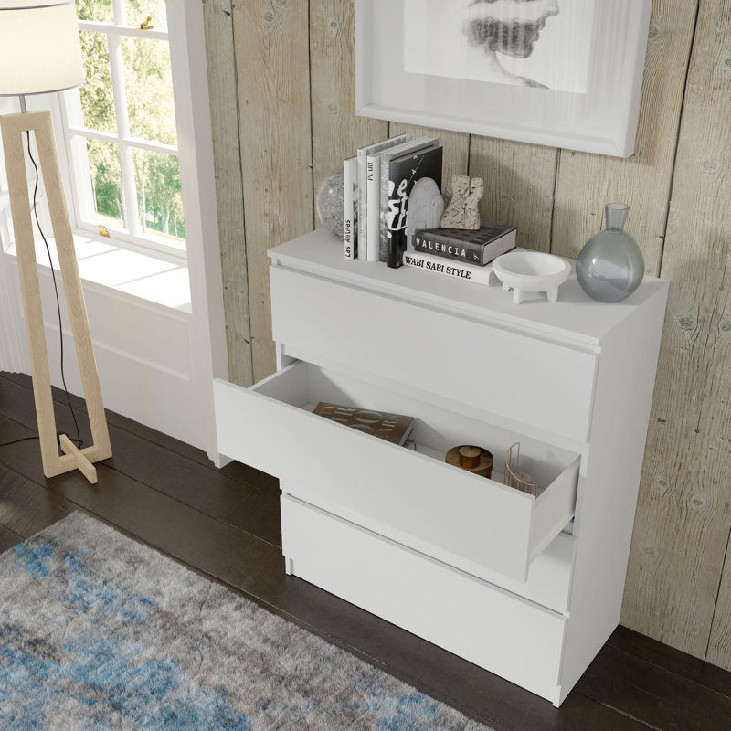 90cm W 4 - Drawer Chest of Drawers, White