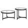 Quentin (Set of Two) Glass And Steel Round Nested Coffee Tables