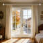 Tringle à rideaux télescopique simple avec fleuron en losange acrylique - Tringle à draperie robuste et réglable pour fenêtres, habillage de fenêtre décoratif-1103228536-1103228538