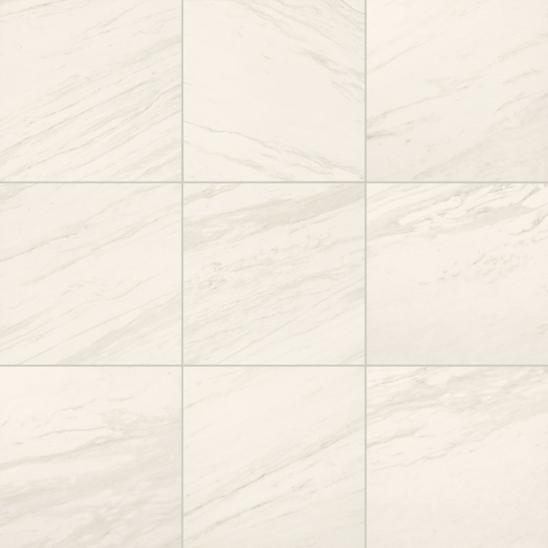Daltile Perpetuo 12" x 12" Matte Porcelain Floor Tile (13 PCS Per Carton) (12.22 SQFT Per Carton), Timeless White