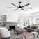 Chalmas Large Matte Black Indoor/Covered Outdoor Ceiling Fan with Light and Remote, 6 Aluminum Blades, 6-Speed Quiet DC Motor, LED Tri-Colour Temperature, Memory Function, Timer, 6''/12'' Downrods