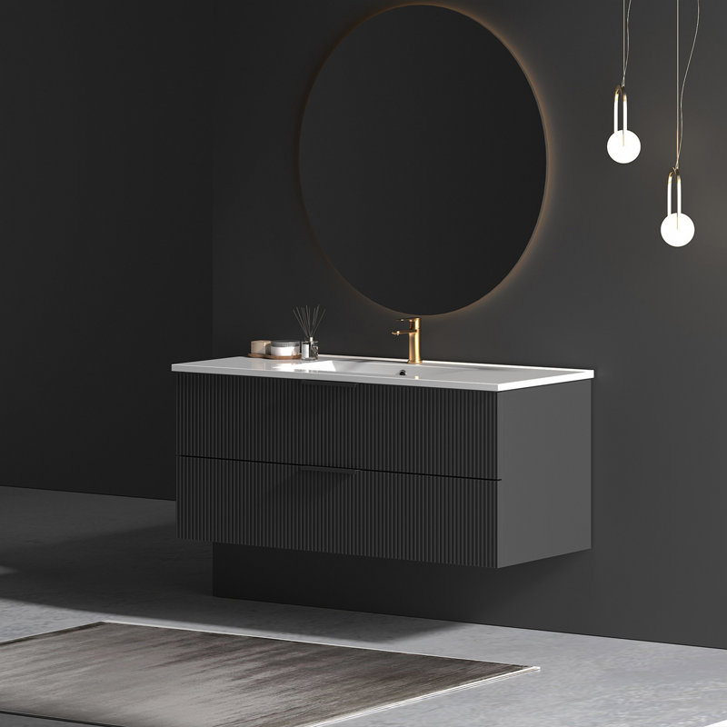 48Inch Cabinet Black Without Sink