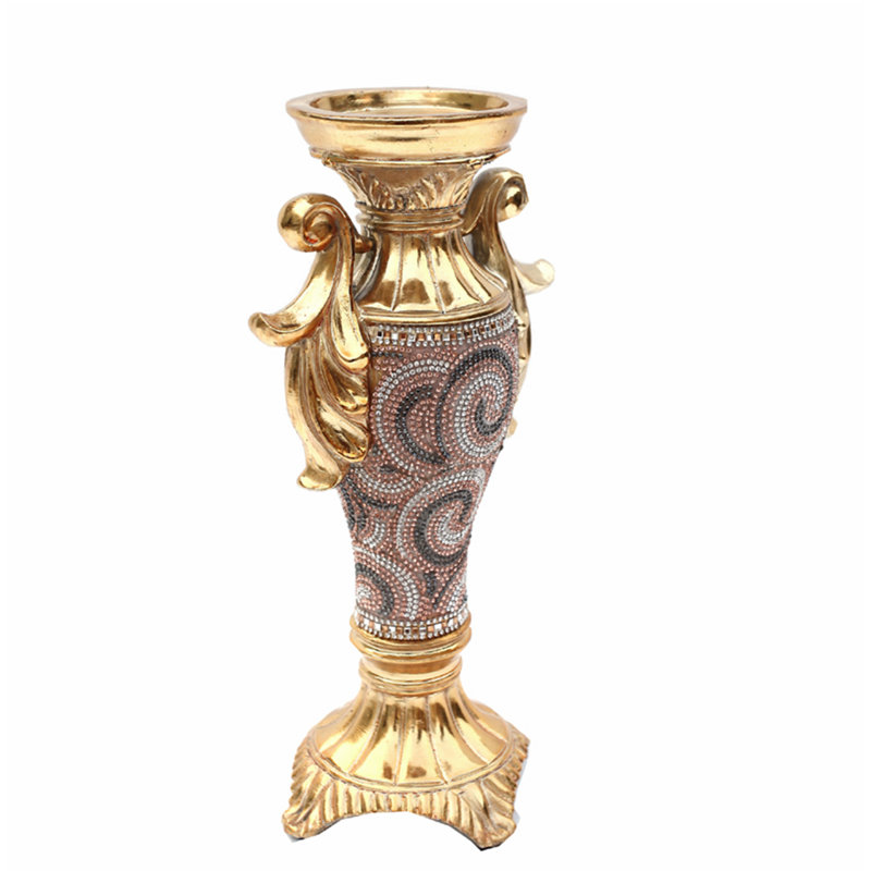 Ceramic Table Vase, Gold