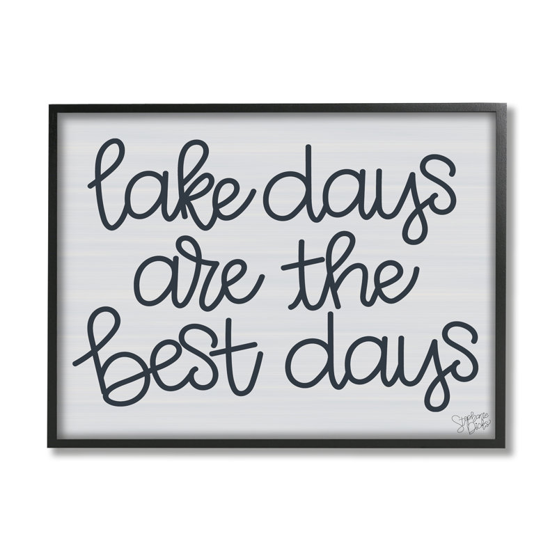 «Lake Days Are Best Nautical», estampe numérique encadrée par Stephanie Dicks, Giclée encadrée noir minuit
