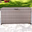 Ebern Designs 157 cm W 826 L Wicker Deck Box with Wheels-1563311967