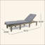 Comfortable Wooden Chaise Lounge With Cushion For Relaxing Outdoors