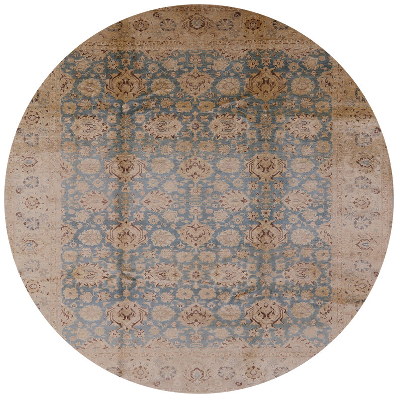 Kalusd Oriental Indoor Rug, Round 5'