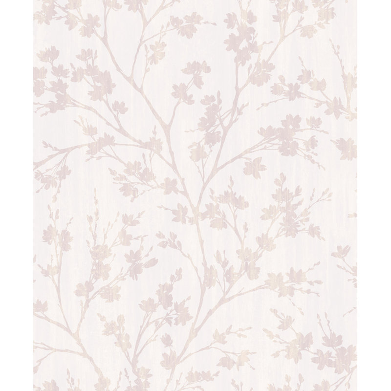 Bassler 10m x 53cm Matte Wallpaper Roll, Cream/Pink
