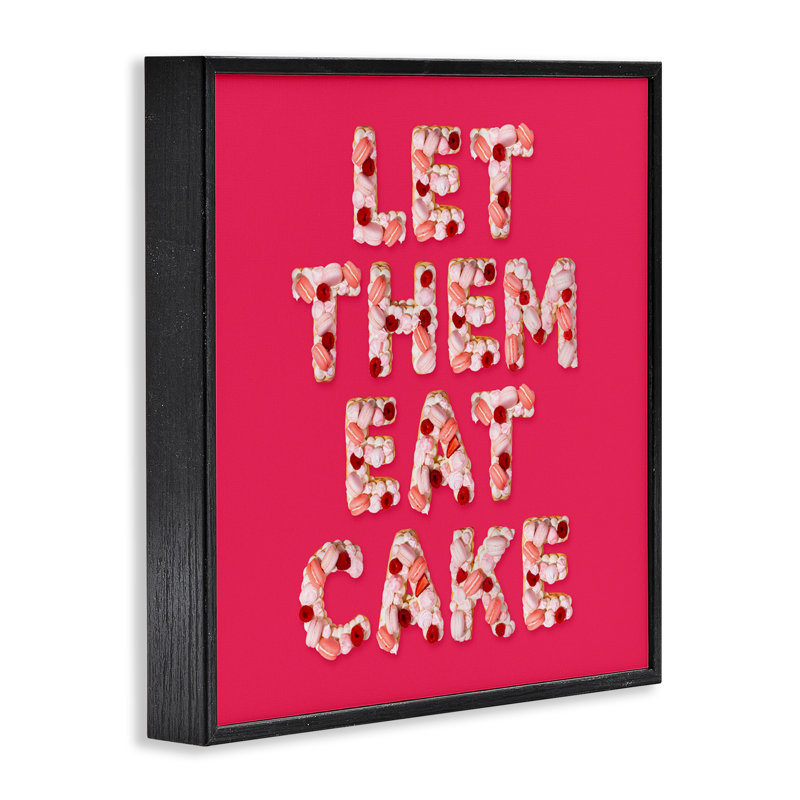 «Let Them Eat Cake», giclée encadrée, design par Lish Creative, Giclée encadrée noir minuit, H 12 po x l 12 po