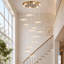 Luminaire suspendu moderne à 12 lumières DEL avec grand escalier et intensité variable
