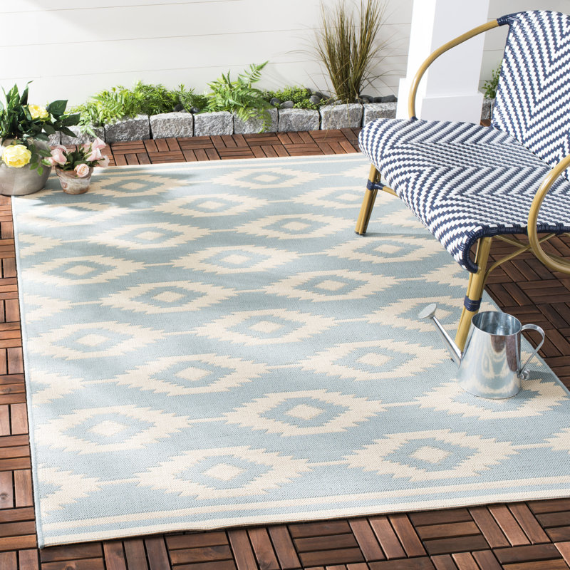 Preisser Geometric Hand Woven Area Rug, Rectangle 155 x 229 cm