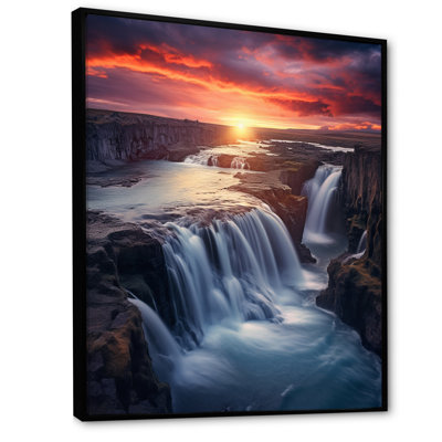 " Summery Sunset Over Majestic Waterfalls "