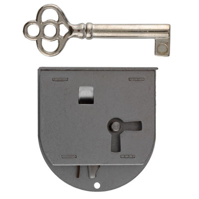 Long Rounded Half Mortise Lock with Skeleton Key