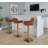 Cassiopeia Adjustable Bar Stool with Rounded T Footrest-103484530