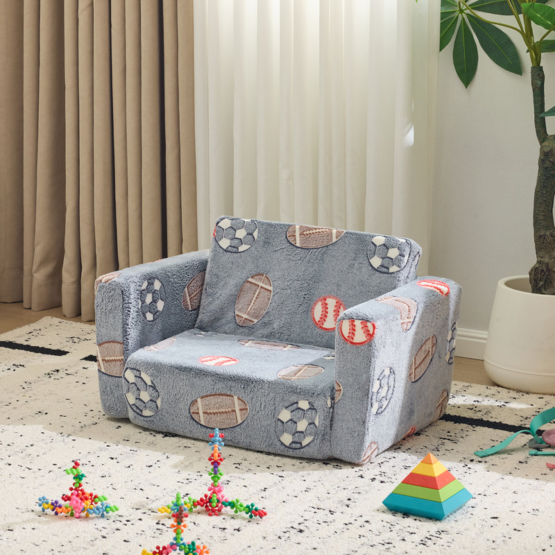 1-Piece Full Sponge Kids Single Folding Sofa Bed With Luminous Feature