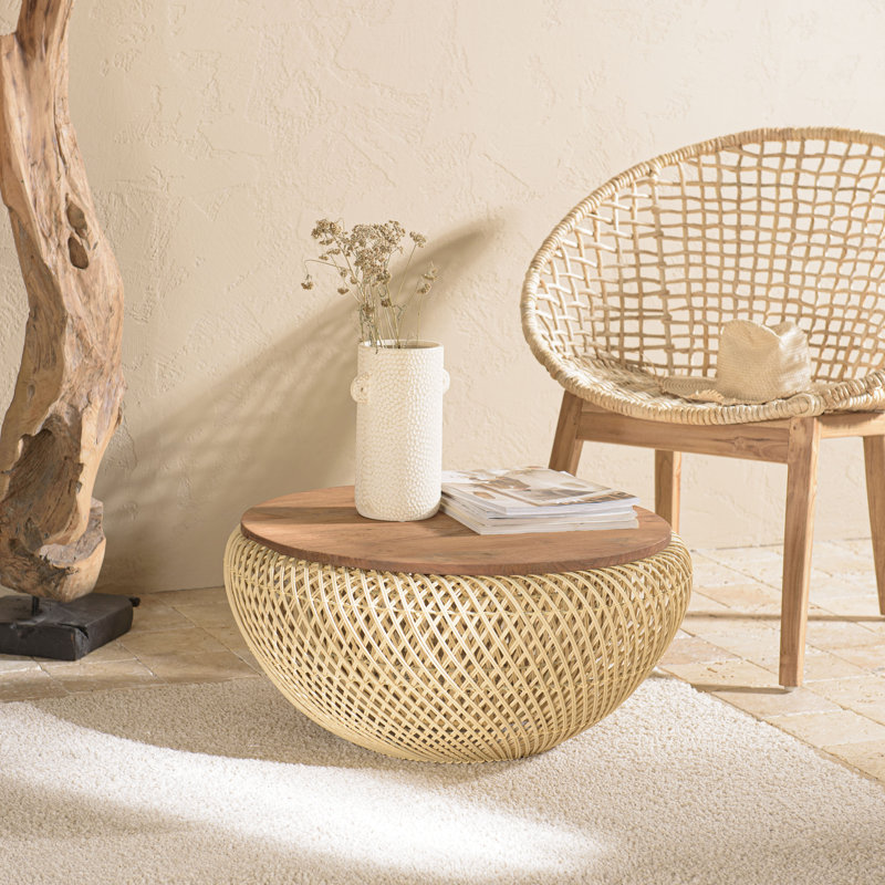 Aadhish Coffee Table, 31cm H x 66cm W x 66cm D, Beige
